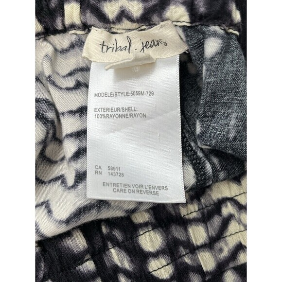 Tribal Jeans Dark Purple/Ivory Pull On Pants Pockets Flowy Tie Dye Boho Hippie - Picture 9 of 11